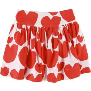 Stella McCartney Kids Nederdel - Hvid/Rød m. Hjerter - 14 år (164) - Stella McCartney Kids Nederdel
