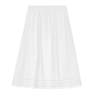 Brill poplin nederdel - hvid